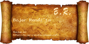 Bojer Renáta névjegykártya